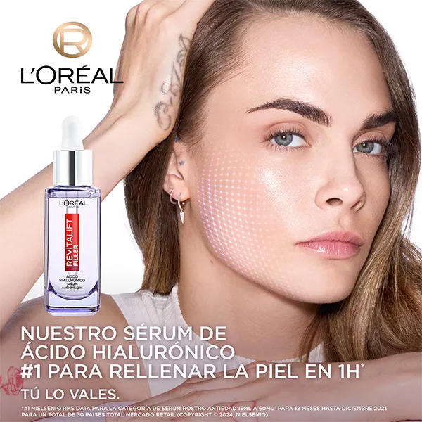 L'OREAL PARIS SÉRUM ÁCIDO HILAURÓNICO FILLER | 30ML SÉRUM FACIAL ANTI-ARRUGAS - Imagen 3
