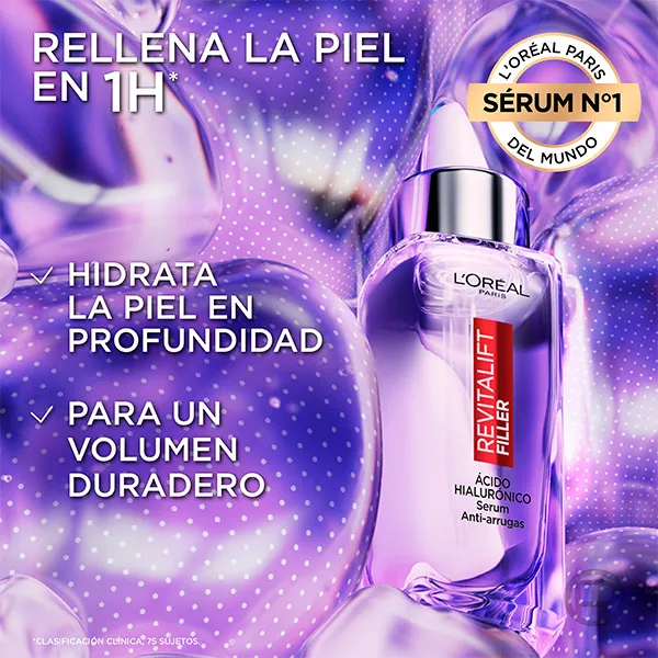 L'OREAL PARIS SÉRUM ÁCIDO HILAURÓNICO FILLER | 30ML SÉRUM FACIAL ANTI-ARRUGAS - Imagen 4